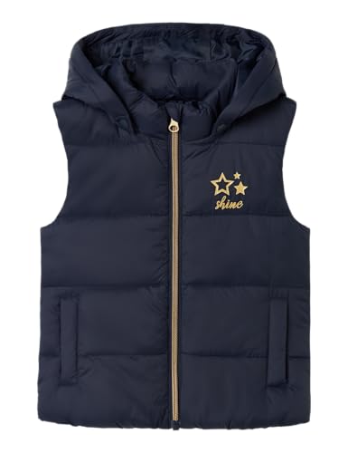 NAME IT Mädchen Nmfmoney Vest Pb Steppweste, Blau, 98