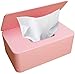 SunAurora Caja para Toallitas Húmedas,Dispensador de Toallitas Húmedas Bebe con Tapa para Oficina en Casa (Rosa)