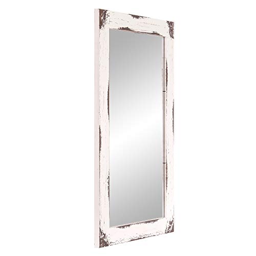 Pattonwalldecor24x36distressedwhitereclaimedwoodwallmirror  Urban Country Home Decor Patton wall decor 24×36 distressed white reclaimed wood wall mirror  urban country home decor