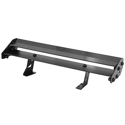 ZAWELIYO 1/10 RC Car Rear Spoiler Wing - 180mm Carbon Fiber & Aluminum Alloy Tail Wing for HSP Drift Racing, RC Upgrade with Mounting Kit