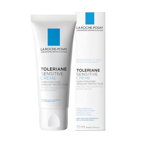 La Roche-Posay Toleriane Sensitive Cream, Face Moisturiser For Sensitive Skin, Prebiotic Hydrating Care, Thermal Spring Water, Repairs Cutaneous Barrier, Allergy UK Approved, 40ml