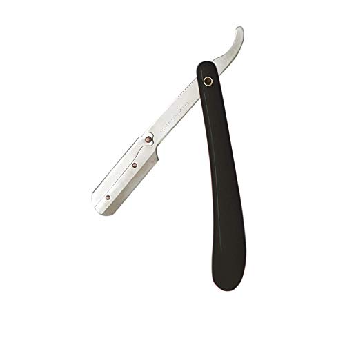 Image of Professional Salon Folding Black Razor Ustra Stainless Steel Straight Edge Barber Razor For Men