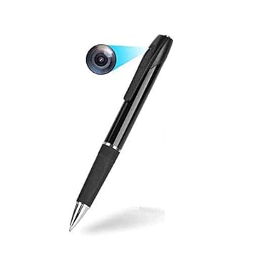 TECHNOVIEW Ultra HD Pen Camera with 1080p Video & Audio Recording Without Flashing Lens Cover Slim Shape Pen Cam Support 64GB Card (not Included) for Home/Office/Classroom/Business Meeting - White