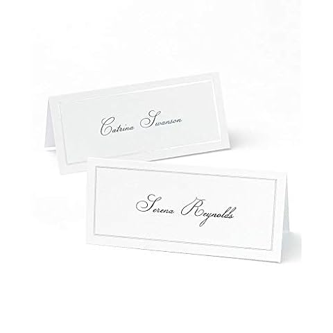 Gartner Studios Platinum Foil Border Printable Place Cards, Party Supplies, 210 GSM, 48 Count, Standard, (83003) Cover