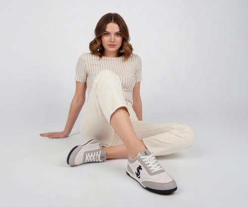 Image of LOUIS STITCH Women's Casual Lightweight Sneakers | Ortholite Cushioned Comfort | Dual-Color TPR Sole | Lightweight & Comfortable Casual Lace-Up Shoes | LSD-SNK-NBL & DNM