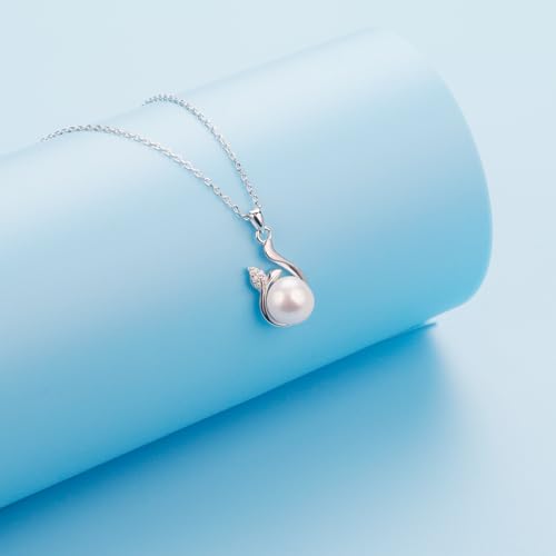 Sereney-Sterling-Silver-Freshwater-Pearl-Necklace-for-Granddaughter-Christmas-Gifts-for-Teen-Girls-Daughter-Necklace-from-Dad-as-Daughter-Baptism-Gifts-Young-Adult-Jewelry-for-Girls-Granddaughter-Gift