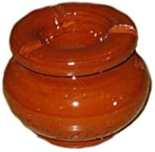 Moroccan outdoor ashtray with lid, Moroccan ceramic ashtray, Moroccan outside ashtray