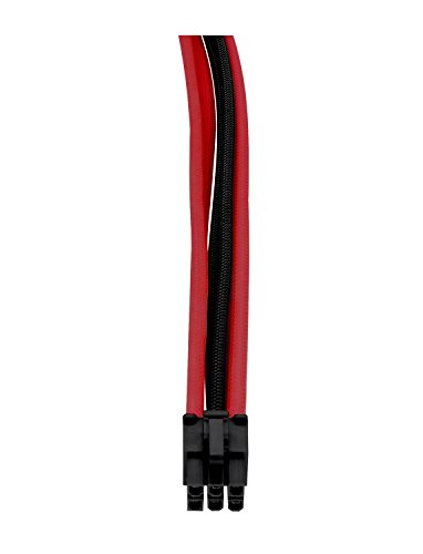 Thermaltake AC-033-CN1NAN-A1 Set di Cavi Modulari con Maniche, Nero/Rosso