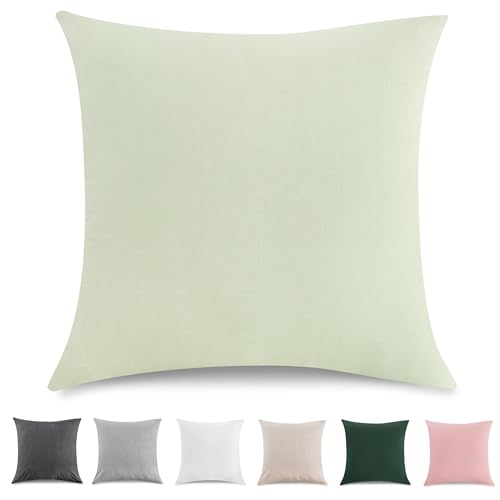 TOCOMOA Taie Oreiller 80x80 cm Lot De 2，Housse Coussin 100% Coton Lavé Doux, Aspect Lin Et...