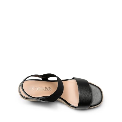 DREAM PAIRS Womens Open Toe Espadrilles Dressy Platform Sandals Slip on Elastic Ankle Strap Wedges Sandals2