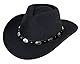 Herren-Cowboyhut, schlicht, schwarz, Westernhut, einfarbig, für texanische Kostüme, Hochzeit, Party, Style1-schwarz, Medium