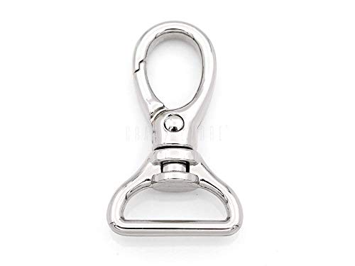 Craftmemore 2Pcs Oval Snap Hooks Heavy Duty Metal Push Gate Swivel Lobster Clasp Keychain Clip Purse Making Accessories Sc09 thumb #1