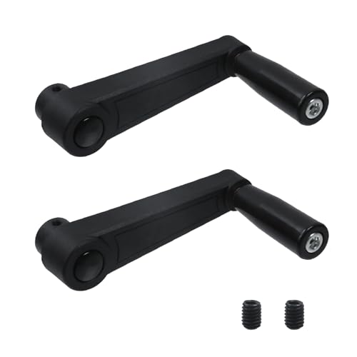 Image of 5-Inch Length Nylon Crank Handle Foldable Swivel Rocker Handle for Industrial Machine Tools or Other Equipments, Hole Diameter 12mm
