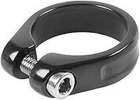 M-Wave Clampy Sitzrohrklemme, Sattelklemme, Sattelstütze, Klemmring, Sattelstützenklemme, super leicht Alu, für Ø31.8mm, mit Innensechskant-Schrauben, schwarz