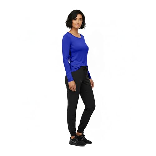 Image of Natural Uniforms Women's Long Sleeve Underscrub T-Shirt - Cotton Blend Scrub Base Layer for Nurses & Medical Professionals