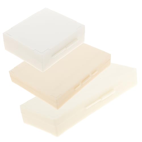 NAMOARLY 3pcs Double Row Slide Cassette Microscope Slides Miniature Holder Tool Stand Microscope Slide Holder Microscope Slide Dispenser Microscope Slide Container Tool Tray White Paper