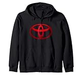 Toyota Iconic Red Big Chest Logo Zip Hoodie