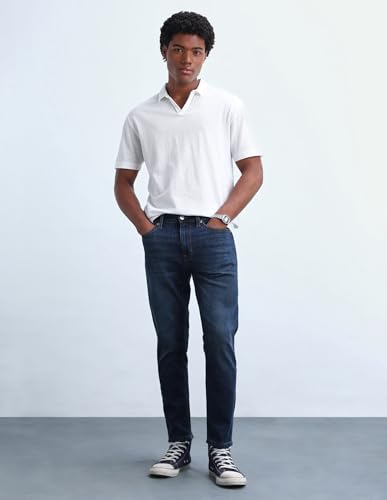 Image of Flying Machine Men's Relax Tapered Fit Jeans| Solid | High Rise | Stretchable | Jeans for Man