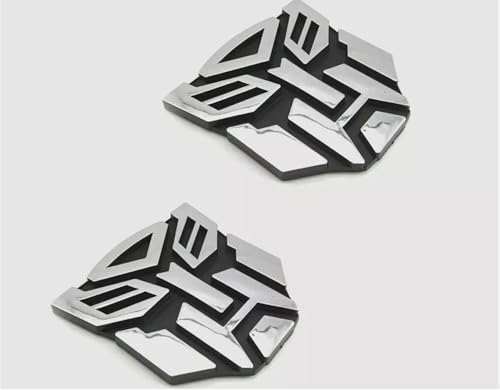 Autogem Transforming Auto Robot Emblem 3 Chrome Universal Fit Car Truck SUV Exterior Badge with 3M Adhesive