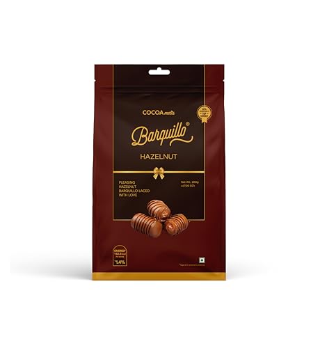 Image of Barquillo Premium Hazelnut Chocolate Pouch - 10 Pcs (200 gm) | Hazelnut Cream Filled Biscuit Roll imported | Dubai couverture taste | Festive Gift Pack Celebration