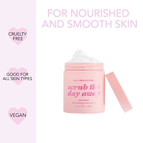 Image of Body Prescriptions Exfoliating Body Scrub - Body Cleanser for Nourished, Ultra-Smooth Skin, Lavender, Rosewater, Eucalyptus & Mint