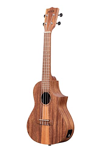 KALA Teak Tri-Top Concert Ukulele with Cutaway and EQ Included Padded Gig Bag - Les Beatles, Paul McCartney, John Lennon, RIngo Starr, George Harrison KALA Teak Tri-Top Concert Ukulele with Cutaway and EQ Included Padded Gig Bag – Image 5