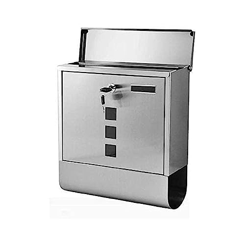 PNAJFUEL Boîte Aux Lettres Boîte Aux Lettres En Acier Inoxydable 304 Boîte Aux Lettres Double Face Brossée Avec Fenêtre Visible Boîte Aux Lettres Avec...
