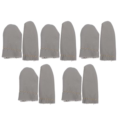 Amosfun Protège Doigt Couture en Cuir PU Léger et Confortable, Lot de 10 Pièces pour Couture et Feutrage, Accessoires Simples et Élégants pour Protéger Les Doigts Couleur Aléatoire