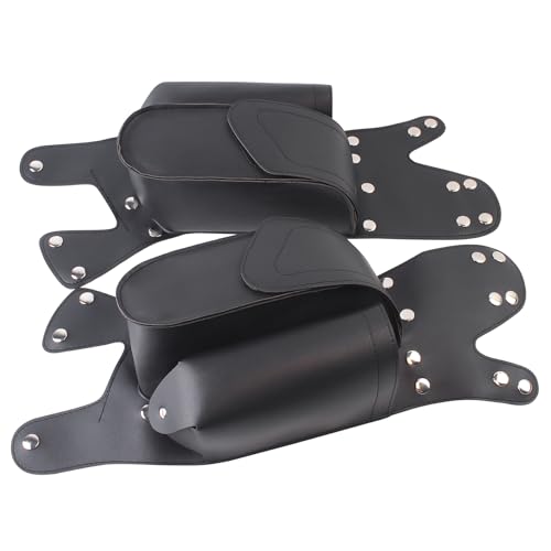 Alforjas protectoras para motocicleta de cuero sintético negro con portabotellas, izquierda y derecha, para Harley Touring (Road King, Electra Glide, Road Glide, Street Glide, Ultra Classic, Ultra Limited) 1993-2023 miniatura 5