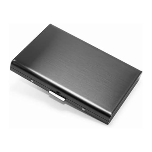 ieron 1 Card Holder Wallet, Ultra Thin Stainless Steel Wallet with RFID Blocking Credit Card Holder for Men and Women, Best Card Protector (Black), Black