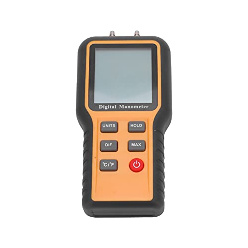 Differential Pressure Gauge, Multifunction Manometer Digital Display with Storage Bag for Hospital for Oil Industry