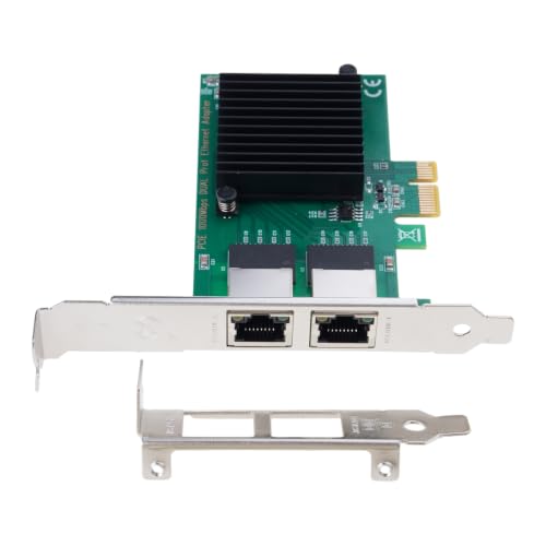 Tarjeta de red 2 puertos I350T2 I350AM2 Chip PCIE 1X a 2X 10/100/1000Mbps Gigabit Ethernet para Ethernet Gigabit miniatura 6