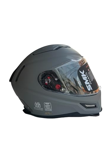 Image of SMK Agnar Full Face Helmet, Dual Visor, Clear Pinlock 70 Ready, ISI , Dot & Ece 22.06 Certified