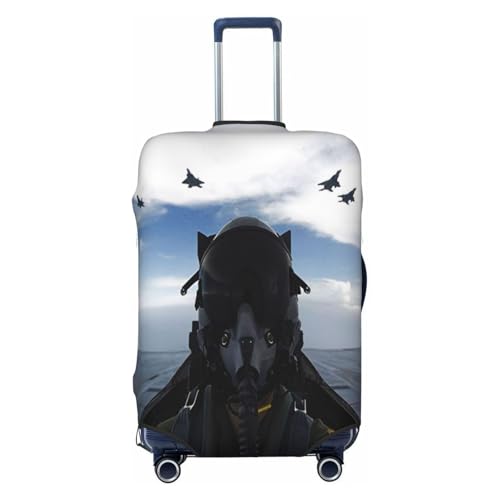 Awesome Fighter Pilot Luggage Cover for Suitcase, Suitcase Cover Protector Fit 22-24 Inch Luggage Travel Accessories, M