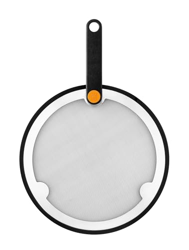 BRA Efficient | Tapa Antisalpicaduras 24-26-28 cm, Malla Acero Inoxidable 18/10 y Silicona,...
