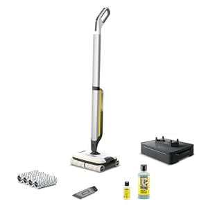 Kärcher Hartbodenreiniger FC 7 Cordless Plus Stone, kabelloser Bodenreiniger mit 4 rotierenden Mikrofaserwalzen + 2 extra Steinwalzenpaare, Akkulaufzeit: ca. 45 min, Fläche pro Ladung ca. 175 m²