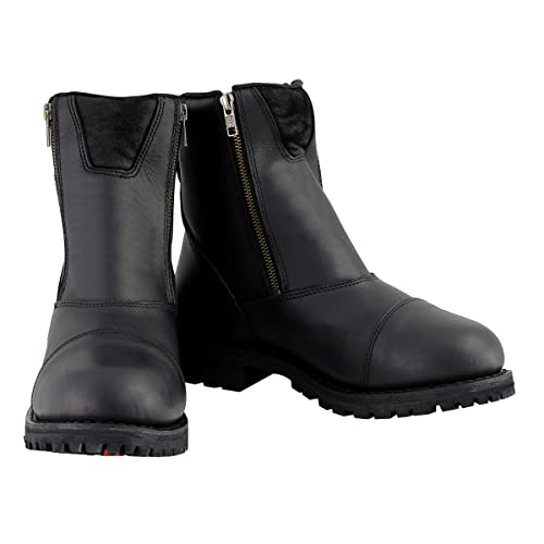 Image of Milwaukee Leather Premium Black Leather Motorcycle Riding Boots for Women Collection MBL - 9.5
