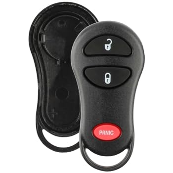 Key Fob Keyless Entry Remote Shell Case & Pad fits Chrysler, Dodge, Jeep, Plymouth 1999 2000 2001 2002 2003 2004 2005