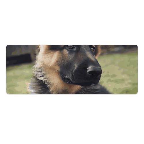 Tapis de souris de jeu LED Berger allemand grande taille pour bureau et maison
