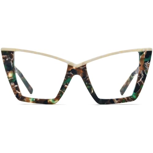 Image of HEPIDEM Gradient Multicolor Acetate Glasses Frame Women Big Oversize Eyeglasses 2023 New Spectacles Eyewear