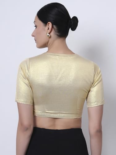 Image of Thevasa Women's Everyday Divine Depth V Neck Half Sleeves Blouse