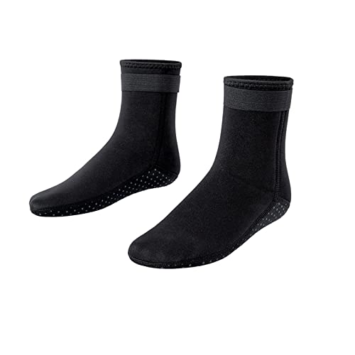 ONEINHE 1 Pair Wetsuit Socks 3mm Neoprene Socks Anti-slip Diving Socks Boots for Men Women Snorkeling Swimming Surfing Black, S - Image 2