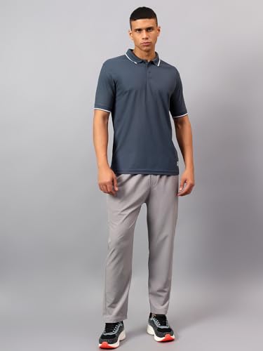Image of Vector X Adults Mens Sports Wear Polyester Half Sleeves All Day Wear tee Shirt Polo T Shirt Detailing with Contrast Color Tipping on Sleeves & Collar for Casual Wear Regular Fit Tshirts