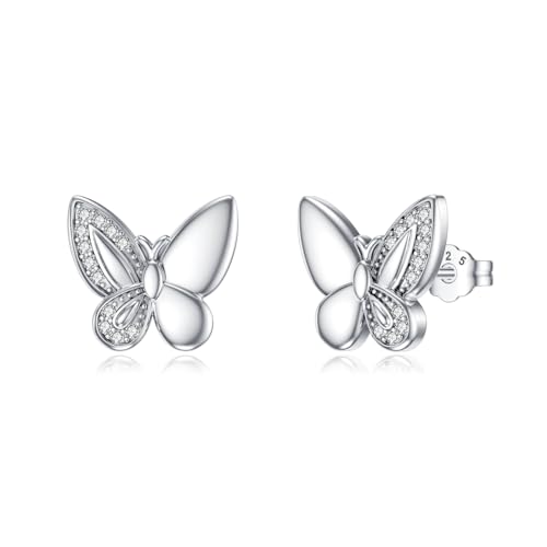 Red Cardinal/Blue Jay Bluebird Stud Earrings 925 Sterling Silver 