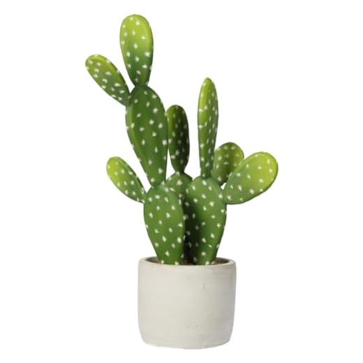 DILATATA 13' Small Fake Cactus Plant Potted 'Prickly Pear Cactus' Faux Cacti for Home Garden Office Decor Housewarming Gifts