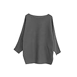 [アクアガレージ] ドルマンスリーブニット チャコールグレー