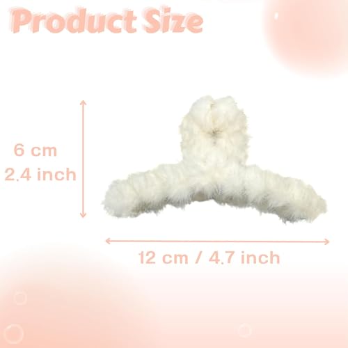 Image of Freebies Plush Hair Accessories for Women | Non Slip Big Hair Claw | Soft Clutcher for Girls | Trendy Hair Clip | Strong Grip Daily Use Claw | Fashion Clip Combo | Pack of 3
