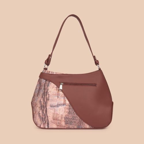 Image of ZOUK Ira Handbag | Stylish Women's Handbag | Luxury Shoulder Bag for Women | Trendy | Fancy Ladies Handbags | Small Purse for Events | Water-Resistant