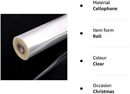 Bigtree 100m x 80cm Clear Cellophane Wrap Florists Flowers, Hampers & Gifts wrapping