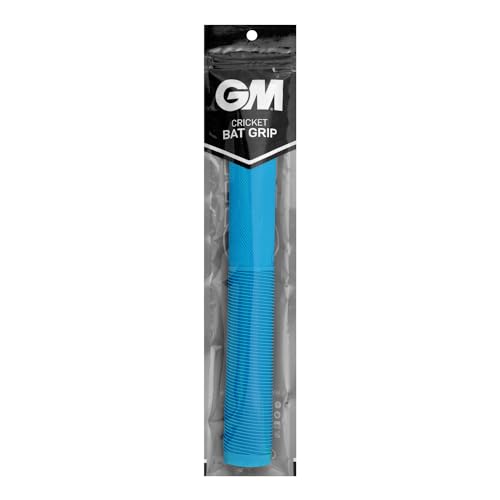 Image of GM Shock Absorbing Cricket Bat Rubber Grip | Premium Super Soft Rubber Compound | Pack of 1 | Non-Slip Cushioned Replacement Wrap for Jerk-Free Performance, Color - Aqua Blue